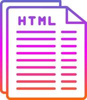 html fichier ligne pente icône conception vecteur