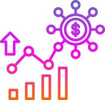 affaires graphique ligne pente icône conception vecteur