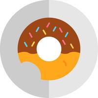 Donut plat échelle icône conception vecteur