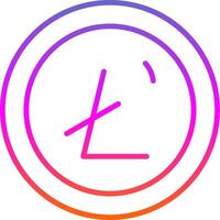 litecoin ligne pente icône conception vecteur