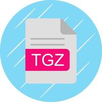 tgz fichier format plat cercle icône conception vecteur