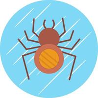 araignée plat cercle icône conception vecteur