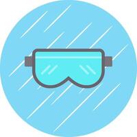 sécurité des lunettes plat cercle icône conception vecteur