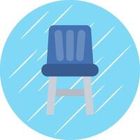 haute chaise plat cercle icône conception vecteur