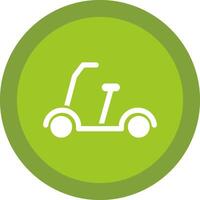 donner un coup scooter ligne ombre cercle icône conception vecteur