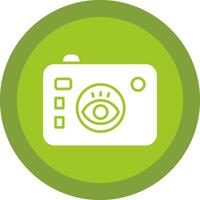 caméra ligne ombre cercle icône conception vecteur