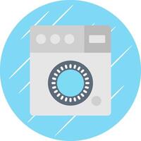 la lessive machine plat cercle icône conception vecteur