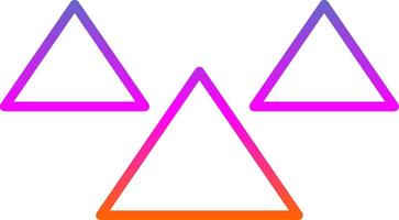 Triangles ligne pente icône conception vecteur