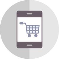 mobile Commerce plat échelle icône conception vecteur