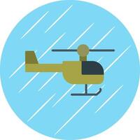 hélicoptère plat cercle icône conception vecteur