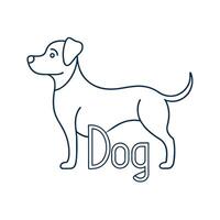 chien logo illustration, Nouveau moderne style chien logo vecteur