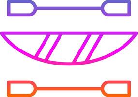 kayak ligne pente icône conception vecteur