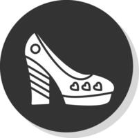 des chaussures glyphe ombre cercle icône conception vecteur