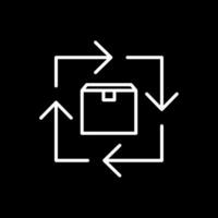 marchandise rotation ligne inversé icône conception vecteur