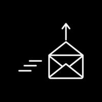 courrier ligne inversé icône conception vecteur