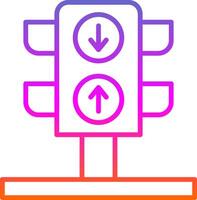 circulation lumière ligne pente icône conception vecteur