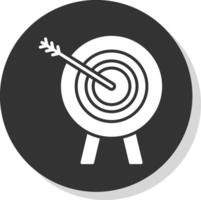objectif glyphe ombre cercle icône conception vecteur