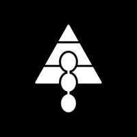 lien pyramide glyphe inversé icône conception vecteur