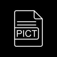 pict fichier format ligne inversé icône conception vecteur