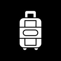 valise glyphe inversé icône conception vecteur