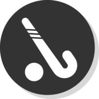 le hockey glyphe ombre cercle icône conception vecteur