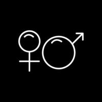 le sexe signe ligne inversé icône conception vecteur