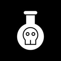 poison glyphe inversé icône conception vecteur