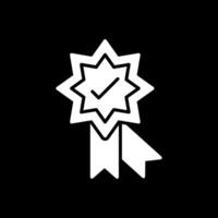 badge glyphe inversé icône conception vecteur