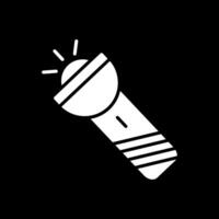 lanterne glyphe inversé icône conception vecteur