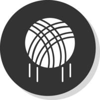 volley-ball glyphe ombre cercle icône conception vecteur