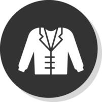 manteau glyphe ombre cercle icône conception vecteur