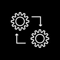 méthodologie ligne inversé icône conception vecteur