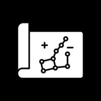 constellation glyphe inversé icône conception vecteur