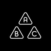 abc ligne inversé icône conception vecteur