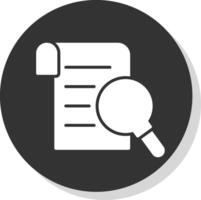 recherche rapport glyphe ombre cercle icône conception vecteur