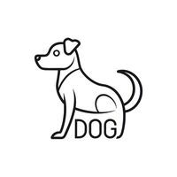 chien logo illustration, Nouveau moderne style chien logo vecteur