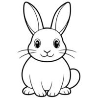 mignonne lapin coloration livre illustration vecteur