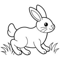 mignonne lapin coloration livre illustration vecteur