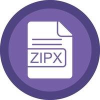 zipx fichier format glyphe dû cercle icône conception vecteur