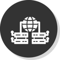 global prestations de service glyphe ombre cercle icône conception vecteur