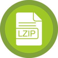 zip fichier format glyphe dû cercle icône conception vecteur