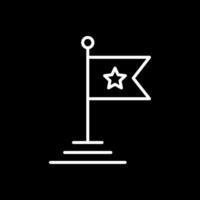 drapeau ligne inversé icône conception vecteur