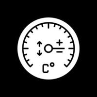 jauge glyphe inversé icône conception vecteur