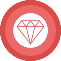diamant glyphe dû cercle icône conception vecteur
