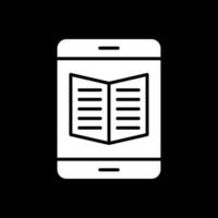ebook glyphe inversé icône conception vecteur