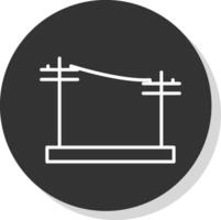 Powerglyph dû cercle multi cercle glyphe dû cercle icône conception vecteur