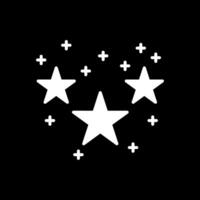 étoiles glyphe inversé icône conception vecteur