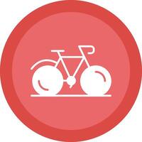vélo glyphe dû cercle icône conception vecteur