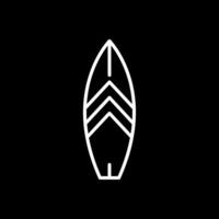 le surf planche ligne inversé icône conception vecteur