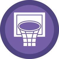 basketball cerceau glyphe dû cercle icône conception vecteur